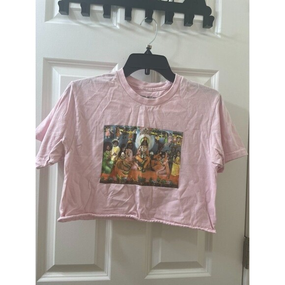 FA Fcking Awesome KB Love T-Shirt WOMEN Small Pink Streetwear RIBBED TEE - Picture 1 of 4